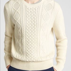 Men’s Cable Knit Crewneck Sweater/Pullover
